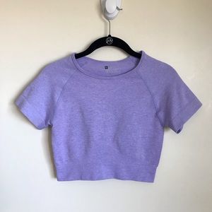 Peachy Bunz Purple Active Crop Top